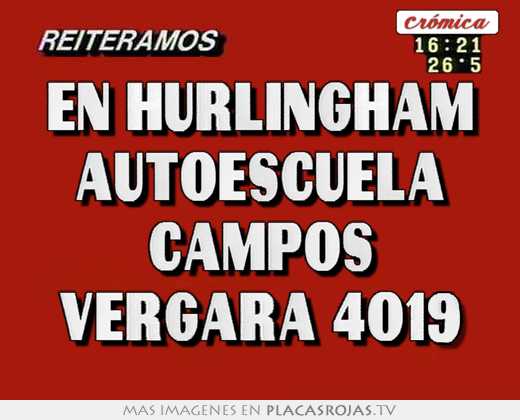 En hurlingham autoescuela campos vergara 4019