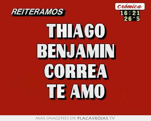 Thiago benjamin correa te amo