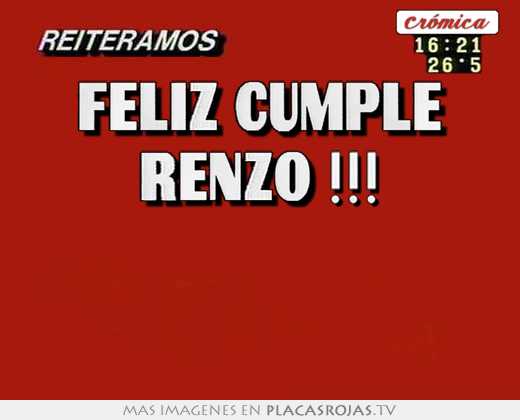 Feliz cumple renzo !!!  