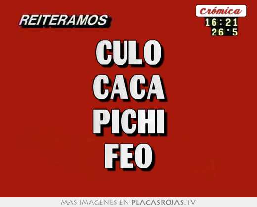 Culo caca pichí feo
