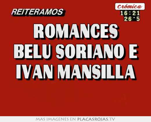Romances belu soriano e ivan mansilla 