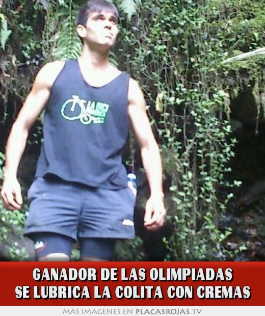 GANADOR DE LAS OLIMPÍADAS SE LUBRICA LA COLITA CON CREMAS