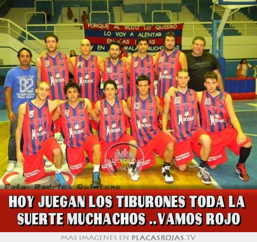 HOY JUEGAN LOS TIBURONES TODA LA  SUERTE MUCHACHOS ..VAMOS ROJO