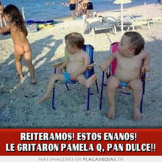 Reiteramos! estos enanos!   le gritaron pamela q, pan dulce!!