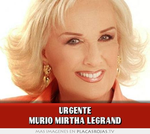 Urgente murio mirtha legrand