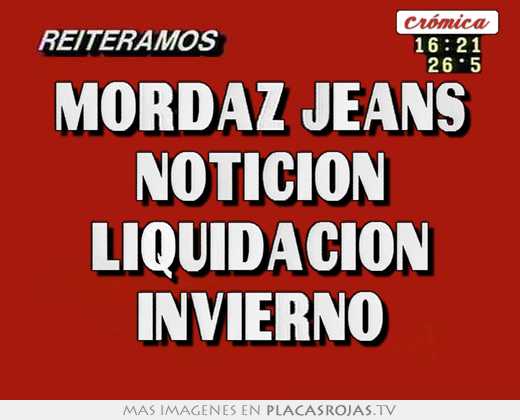 Mordaz jeans noticion liquidacion invierno