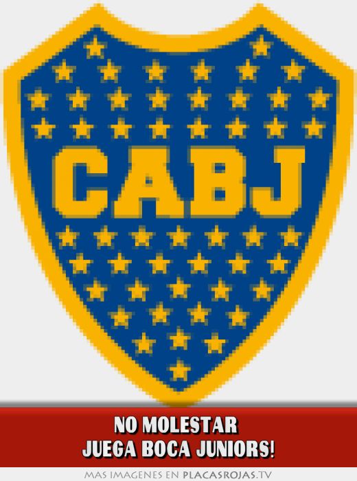 NO MOLESTAR  JUEGA BOCA JUNIORS!