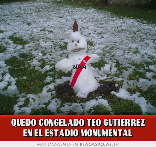 Quedó congelado teo gutierrez en el estadio monumental