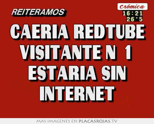 Caería redtube visitante n°1 estaría sin internet