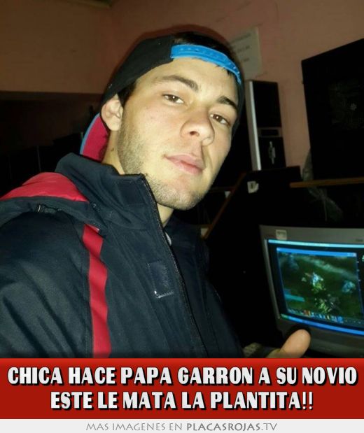 CHICA HACE PAPA GARRON A SU NOVIO ESTE LE MATA LA PLANTITA!!