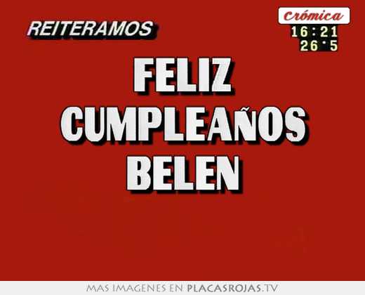 Feliz cumpleaños belen 
