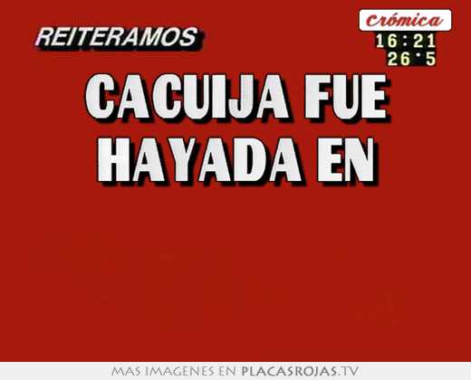 Cacuija fue hayada en  