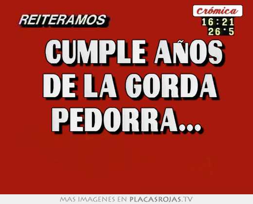   cumple años  de la gorda pedorra... 