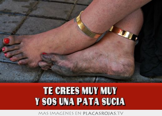 TE CREES MUY MUY  Y SOS UNA PATA SUCIA 