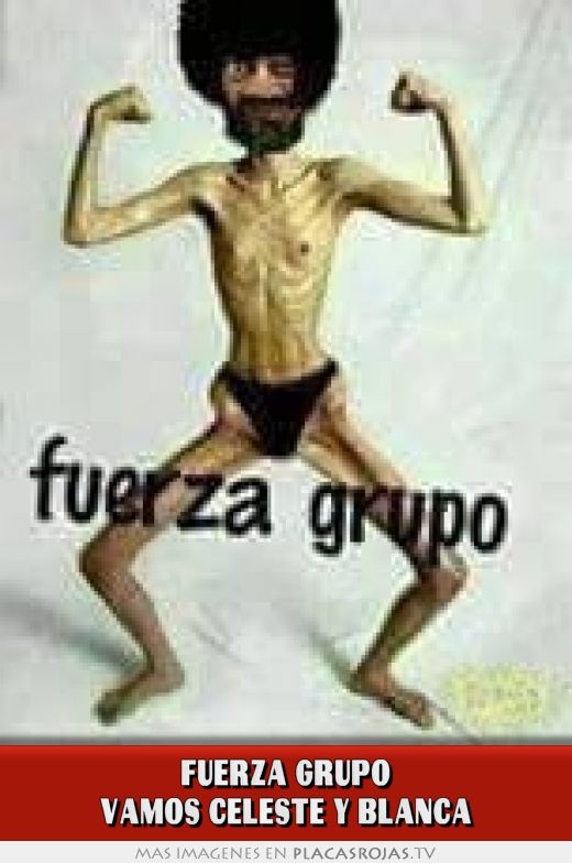Fuerza grupo vamos celeste y blanca