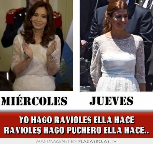 Yo hago ravioles ella hace ravioles hago puchero ella hace..