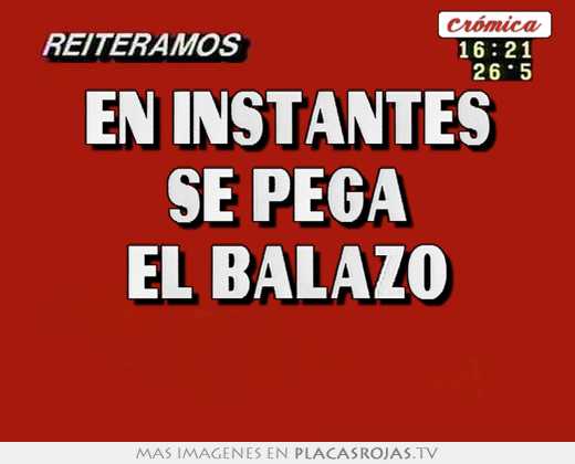 En instantes se pega el balazo 