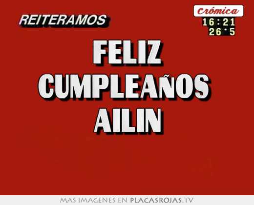 Feliz cumpleaños  ailin 