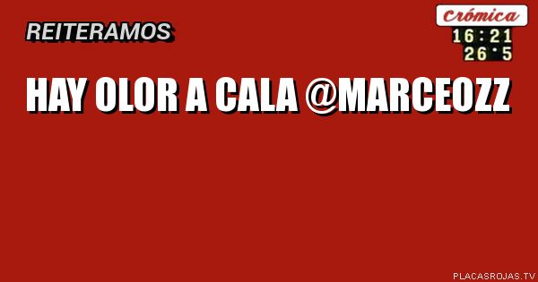 HAY OLOR A CALA

@MARCEOZZ