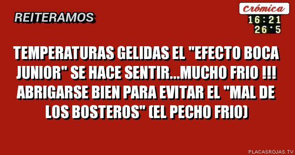 Temperaturas gelidas
El 