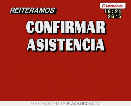 Confirmar asistencia  