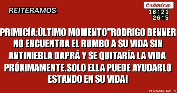 Primicía:último momento