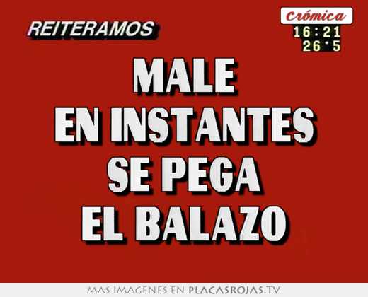Male en instantes se pega el balazo