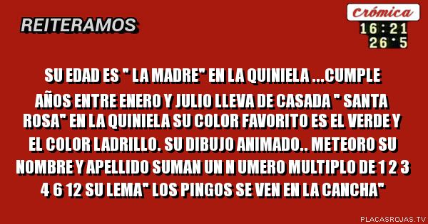 Su edad es 