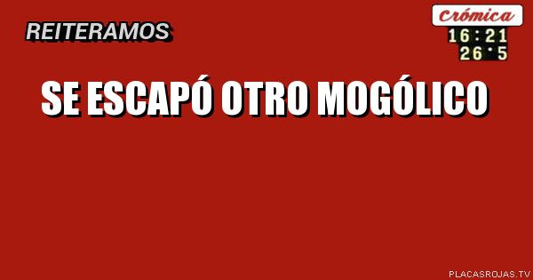SE ESCAPÓ OTRO MOGÓLICO