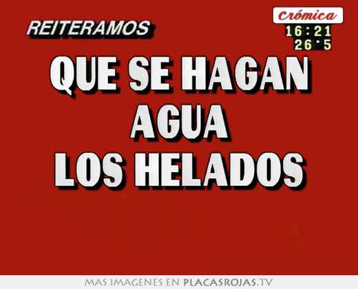 Que se hagan agua los helados 
