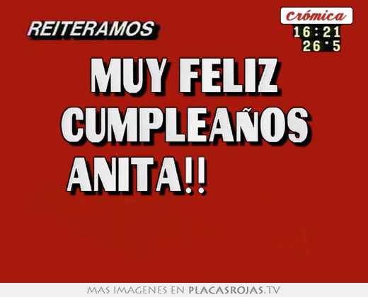 Muy feliz cumpleaños anita!! 