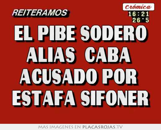 El pibe sodero alias 