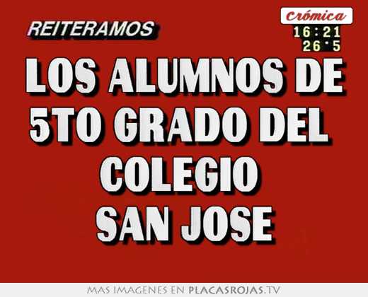 Los alumnos de 5to grado del  colegio  