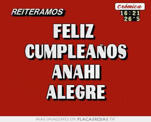 Feliz  cumpleaños anahi alegre