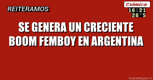 Se genera un creciente BOOM FEMBOY EN ARGENTINA