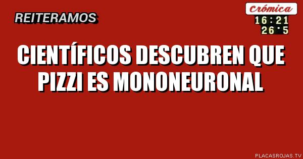 CIENTÍFICOS DESCUBREN QUE PIZZI ES MONONEURONAL