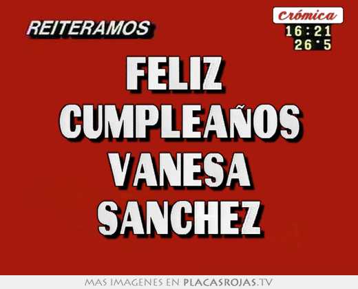 Feliz  cumpleaños vanesa sánchez
