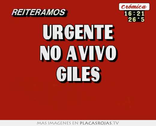 Urgente no avivo giles 