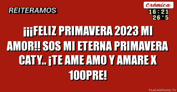 ¡¡¡feliz primavera 2023 mi amor!! 
Sos mi eterna PRIMAVERA caty.. ¡te ame amo y amare x 100pre!