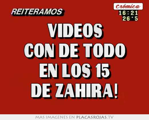 Videos con de todo en los 15 de zahira!