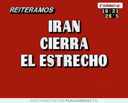 Iran cierra el estrecho 