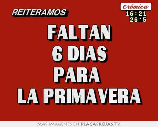 faltan 6 dias para la primavera