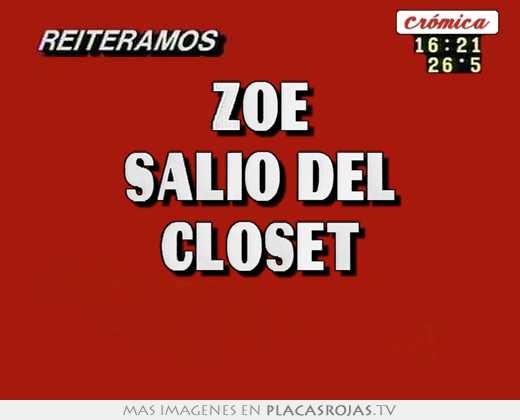 zoe salió del closet