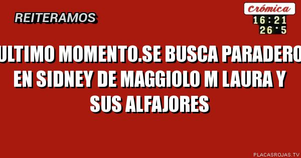 Ultimo momento.se busca paradero en Sidney de maggiolo m laura y sus alfajores