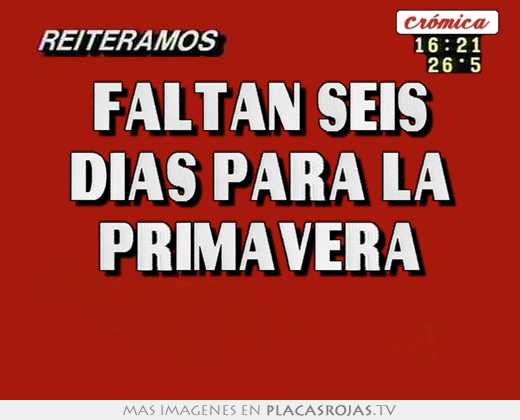 faltan seis dias para la primavera