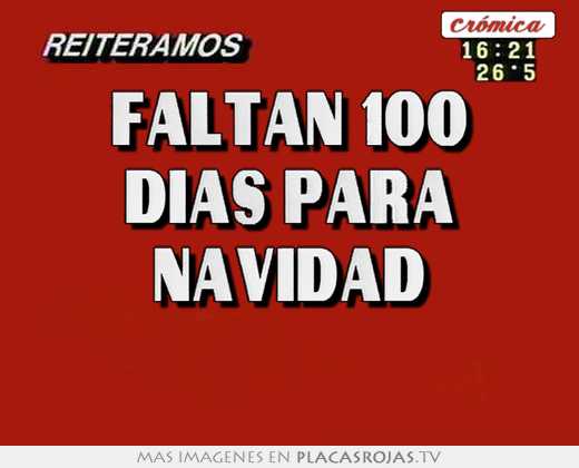 faltan 100 dias para navidad