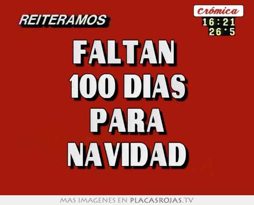 faltan 100 dias para navidad