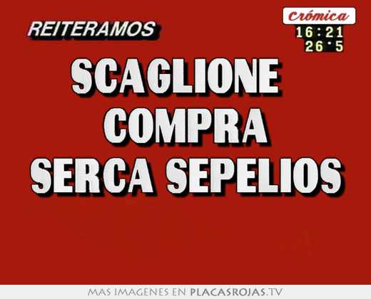 scaglione compra serca sepelios