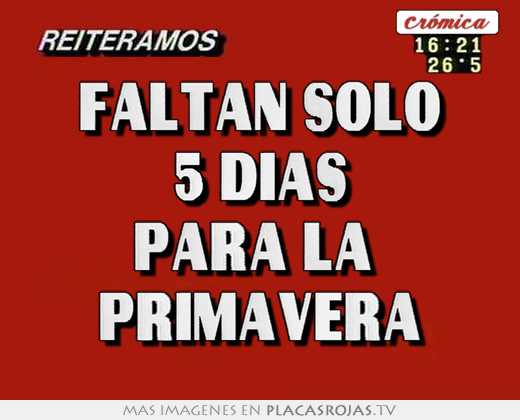 faltan solo 5 días para la primavera