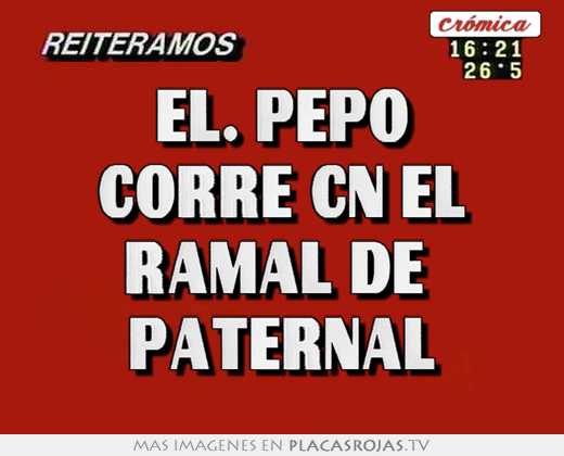 el. pepo corre cn el ramal de paternal
